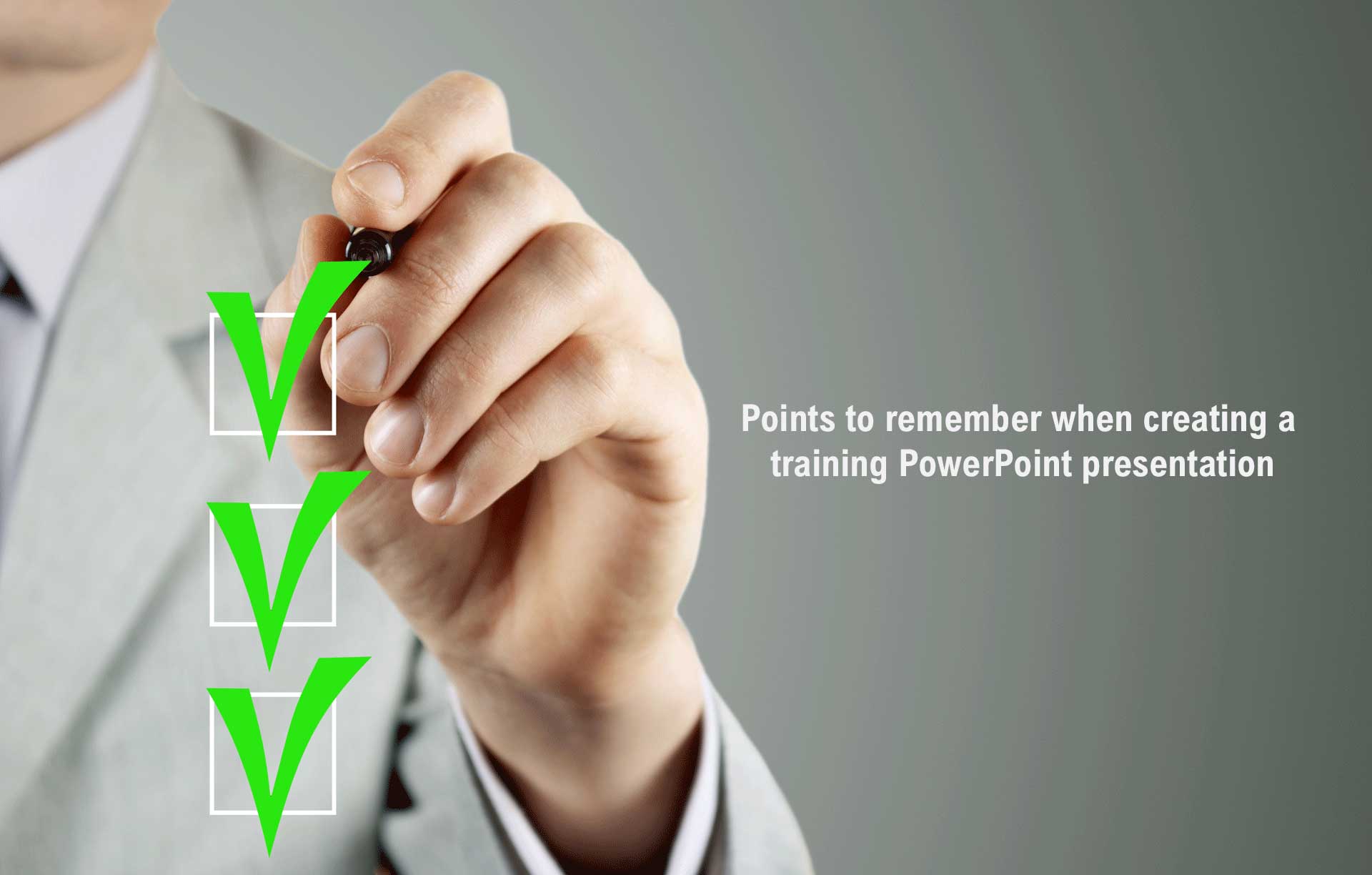 Points to remember when creating a training PowerPoint presentation - Mybusiness visual
